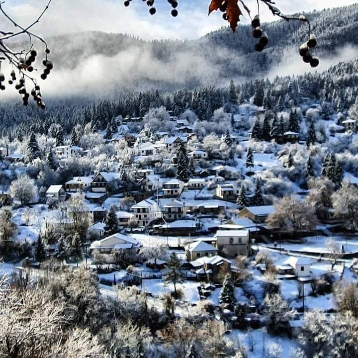Δείτε τα χιονισμένα χωριά του Ασπροποτάμου (φώτο)